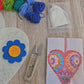 Kit corazón blanco bordado Ayacuchano