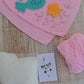 Kit corazón rosado dos pajaritos bordado Ayacuchano