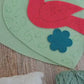 Kit corazón verde agua un pájaro bordado Ayacuchano