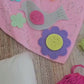 Kit corazón rosado un pajarito bordado Ayacuchano