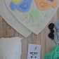 Kit corazón blanco dos pajaritos bordado Ayacuchano
