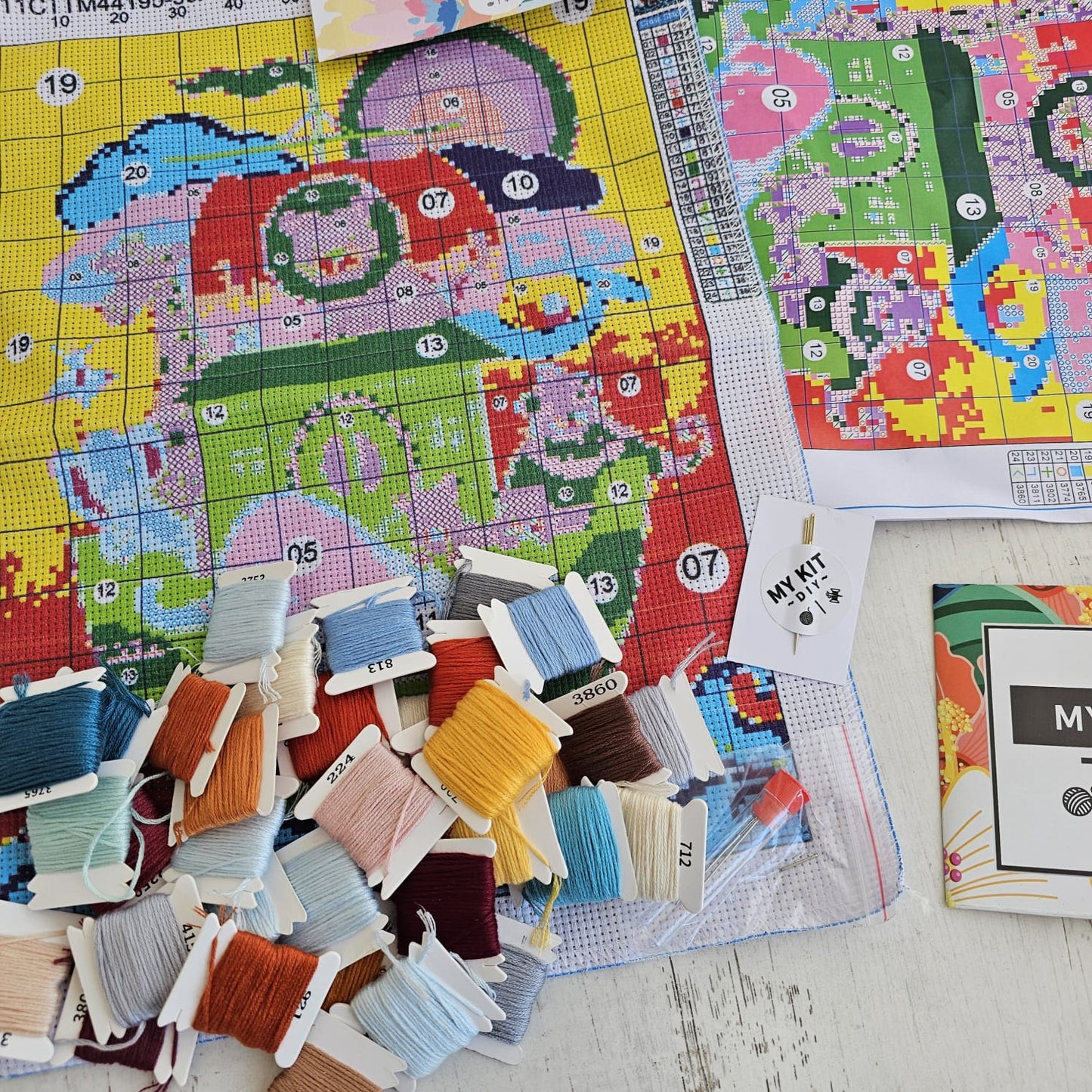 Kit punto cruz - Barco con animales