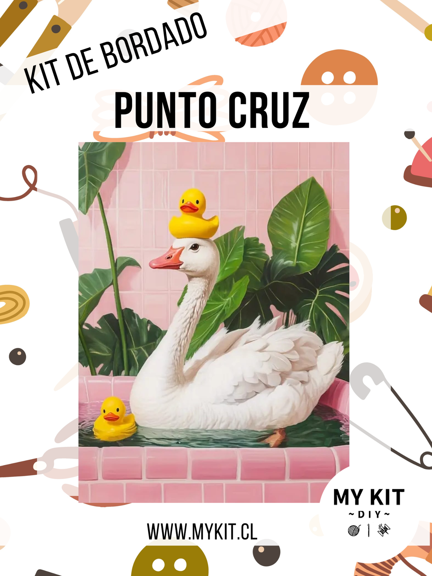 Kit punto cruz - Cisne