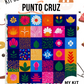 Kit punto cruz -Flores coloridas