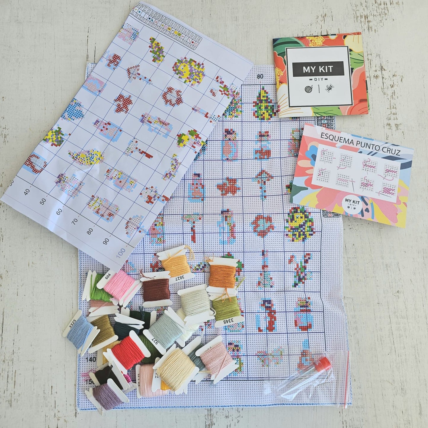 Kit punto cruz - Botánico