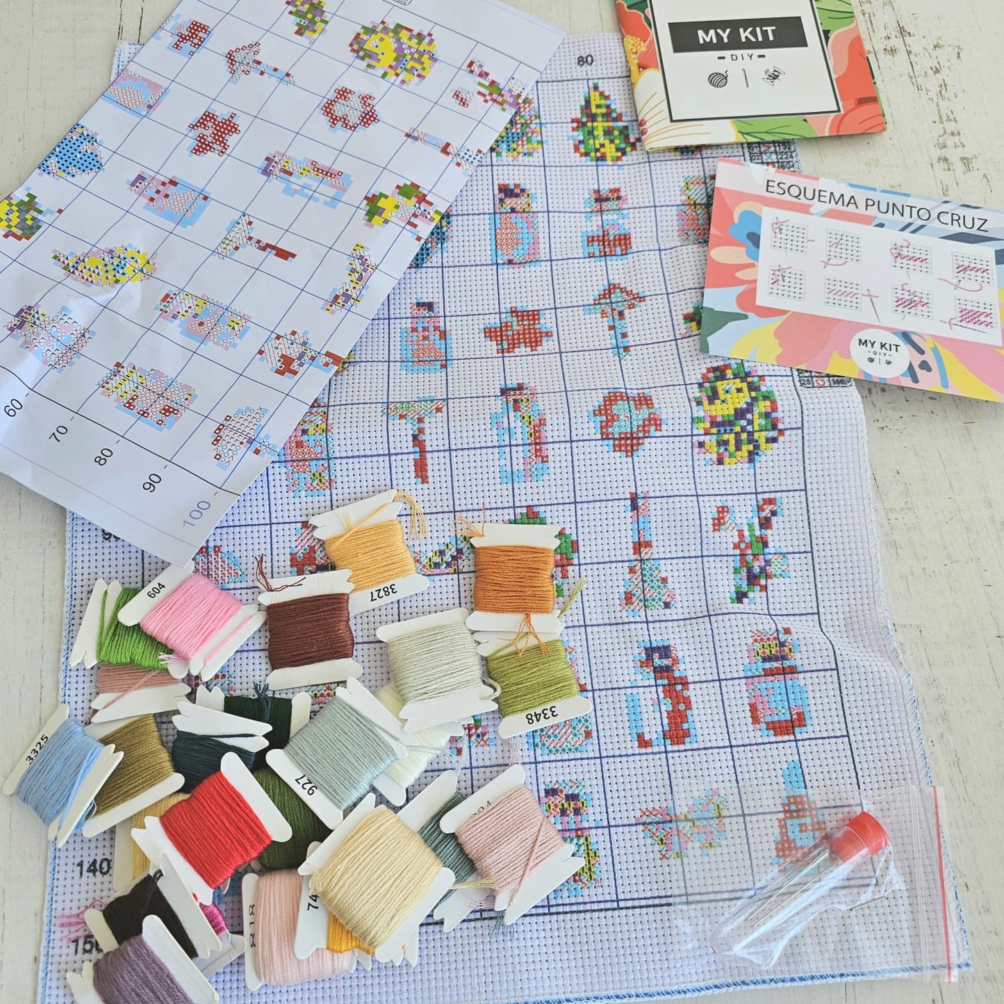 Kit punto cruz - Botánico