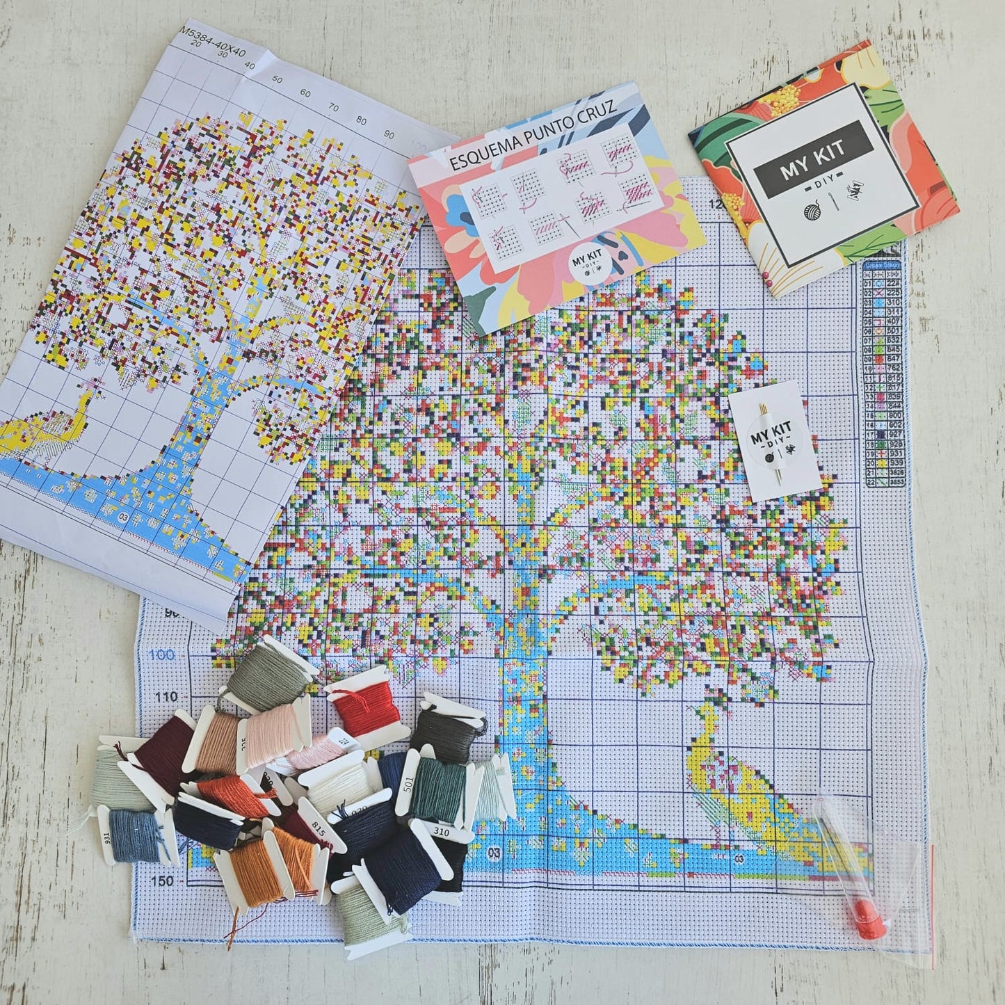 Kit punto cruz - Árbol de la vida