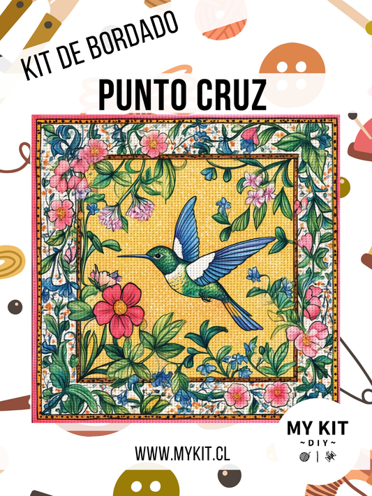 Kit punto cruz - Colibrí