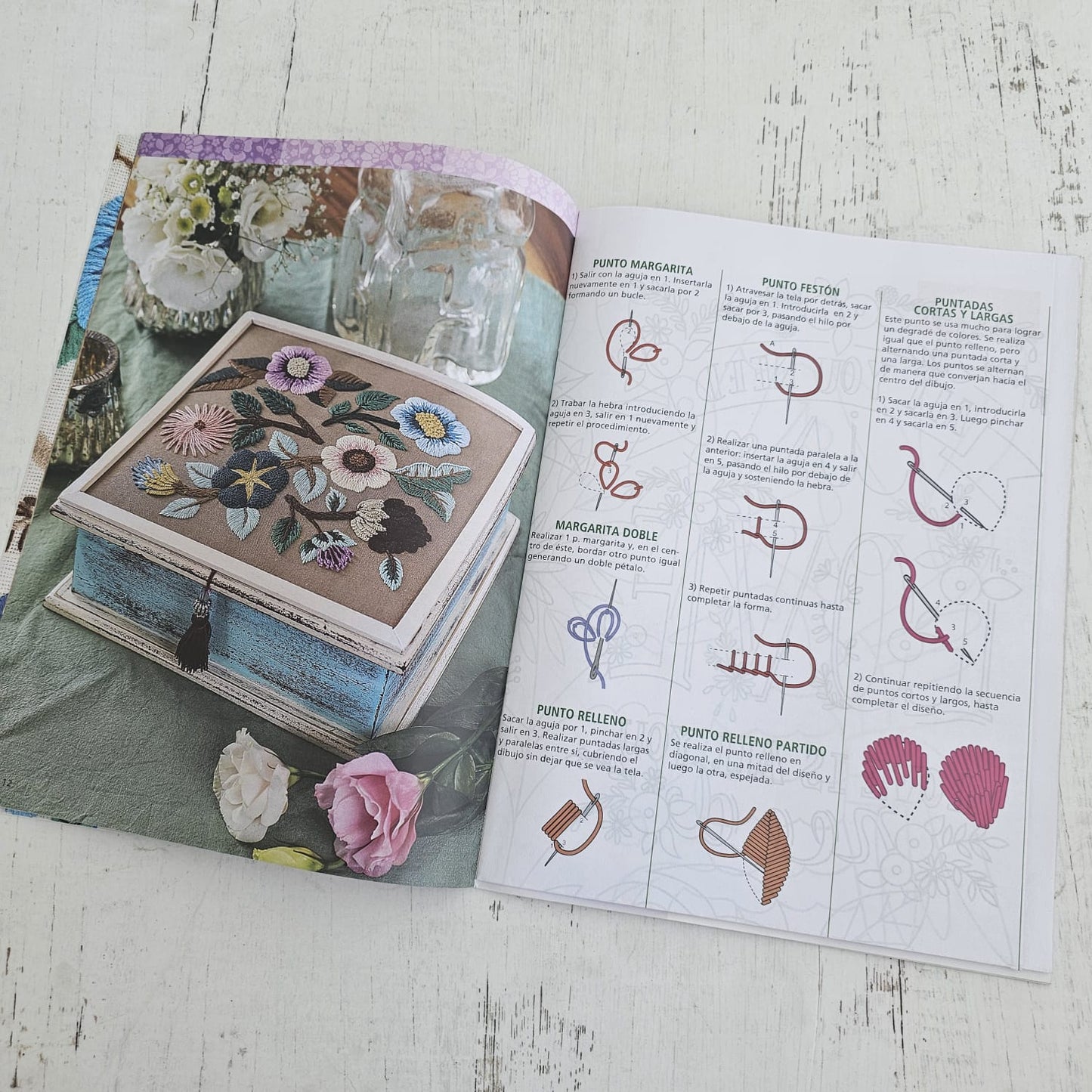 Revista bordado pajaritos y flores