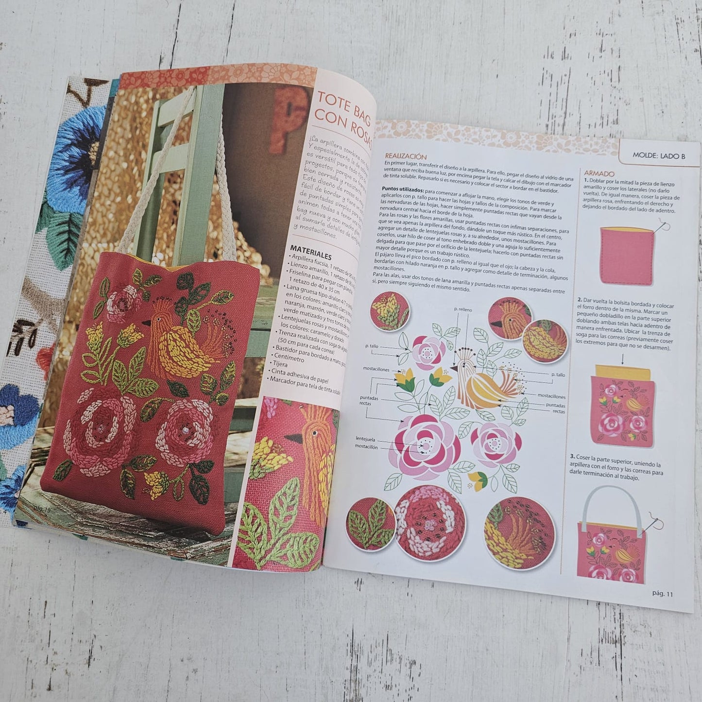 Revista bordado pajaritos y flores