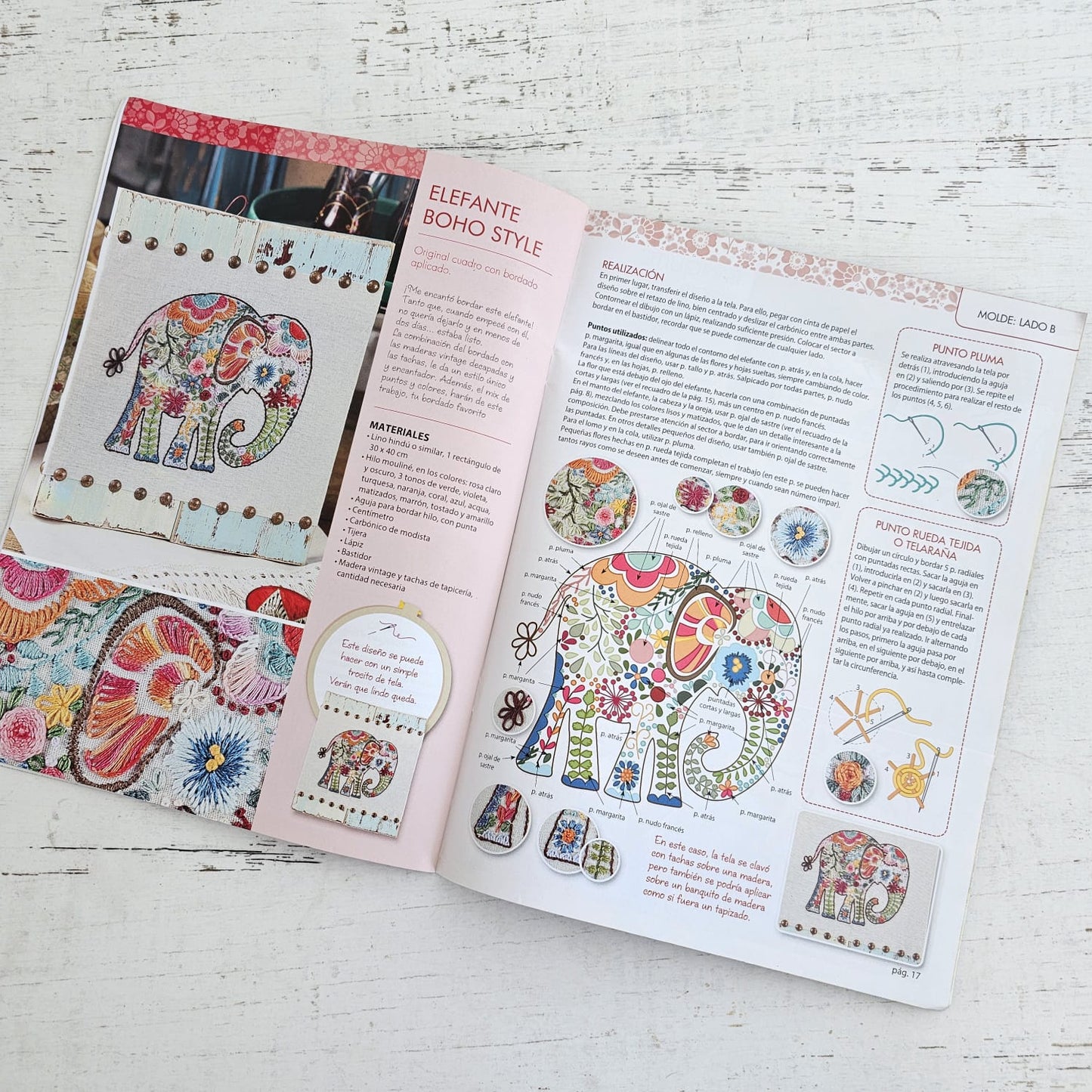 Revista de bordado flores y tenango