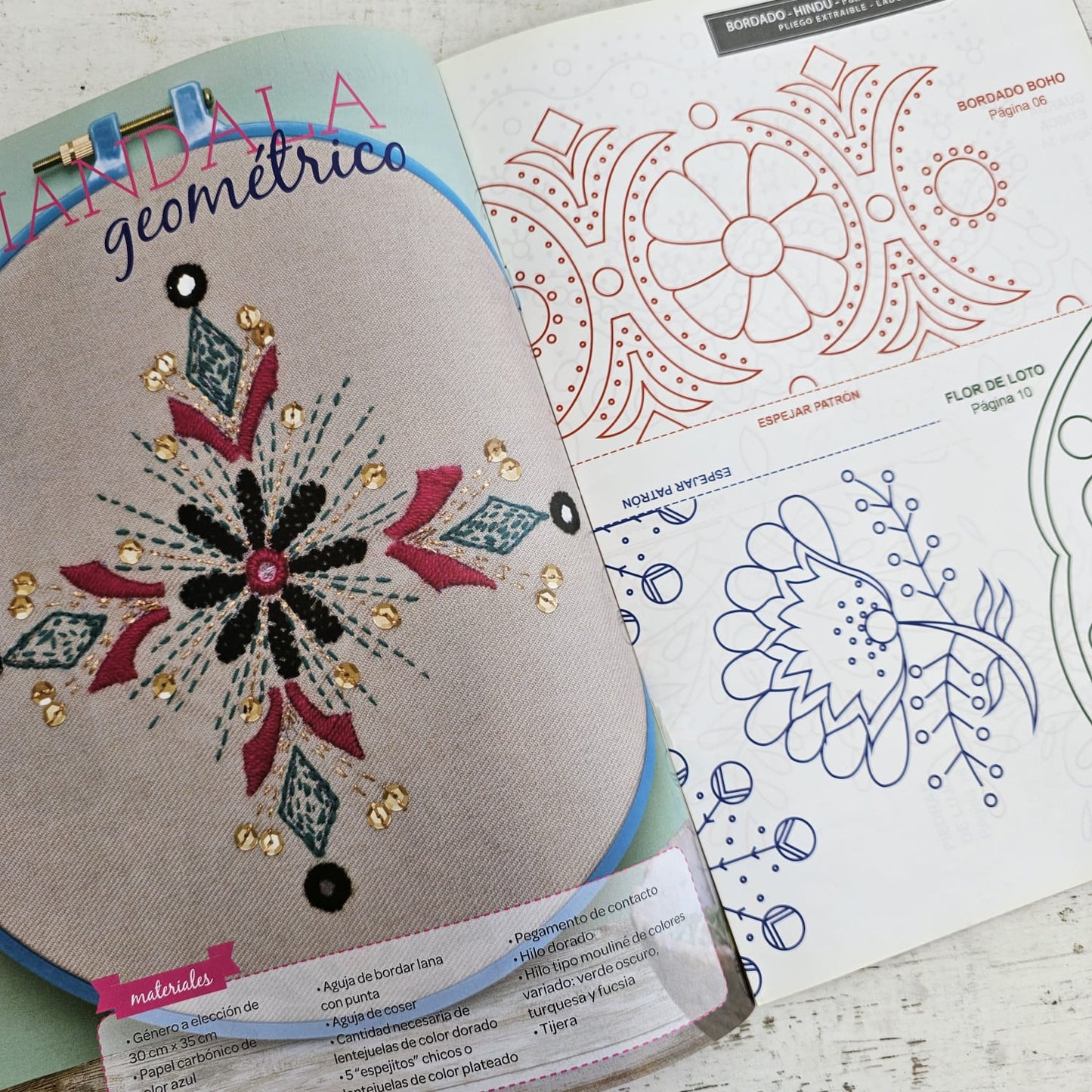 Revista de bordado Hindú