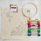 Kit funda de cojín Colibrí con esquema de puntos - Paulina