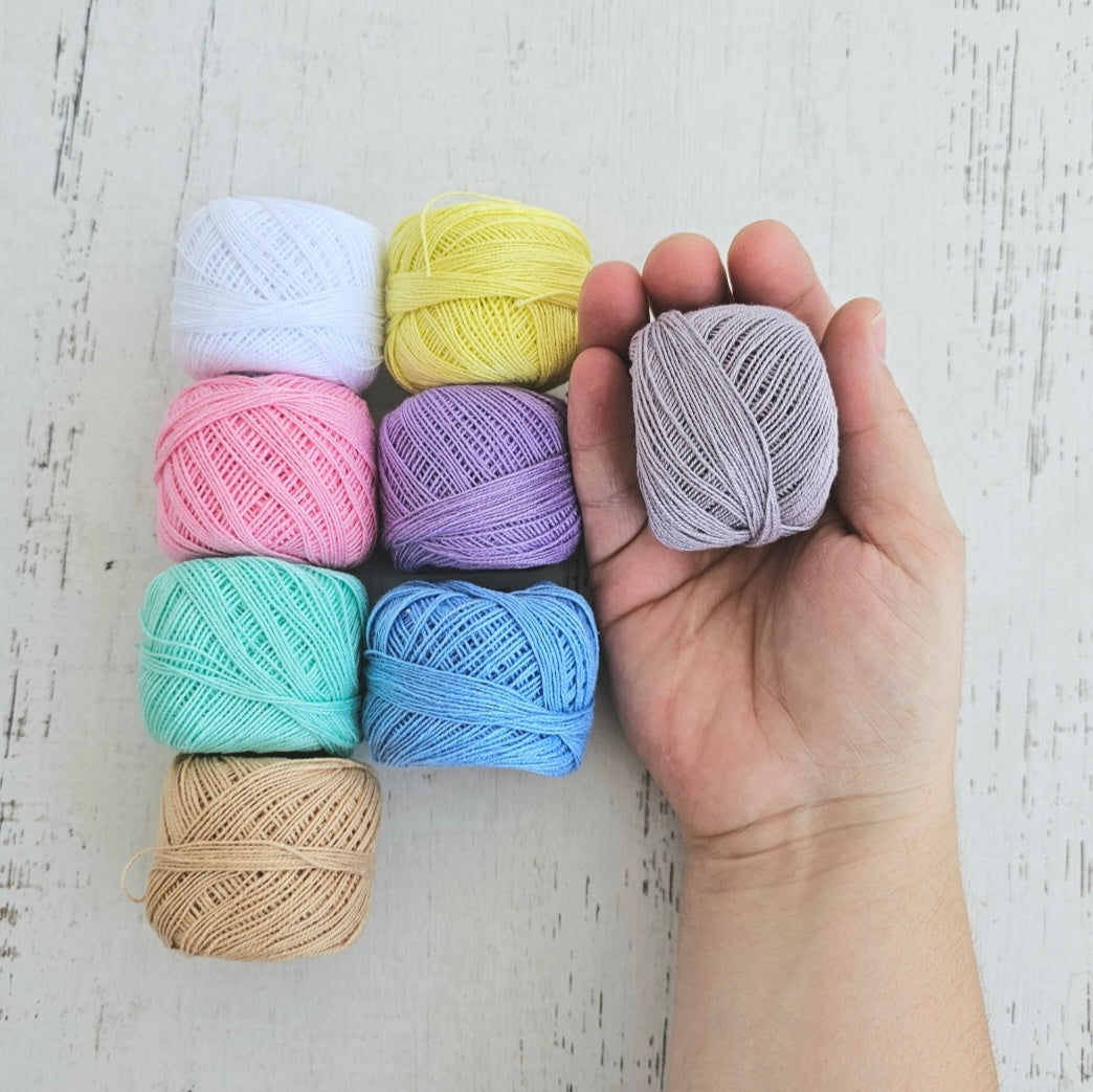 Kit hilo perle colores pasteles
