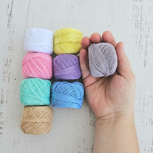 Kit hilo perle colores pasteles
