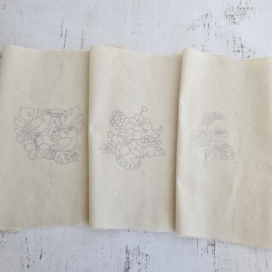 Kit 3 telas diseños TROPICAL