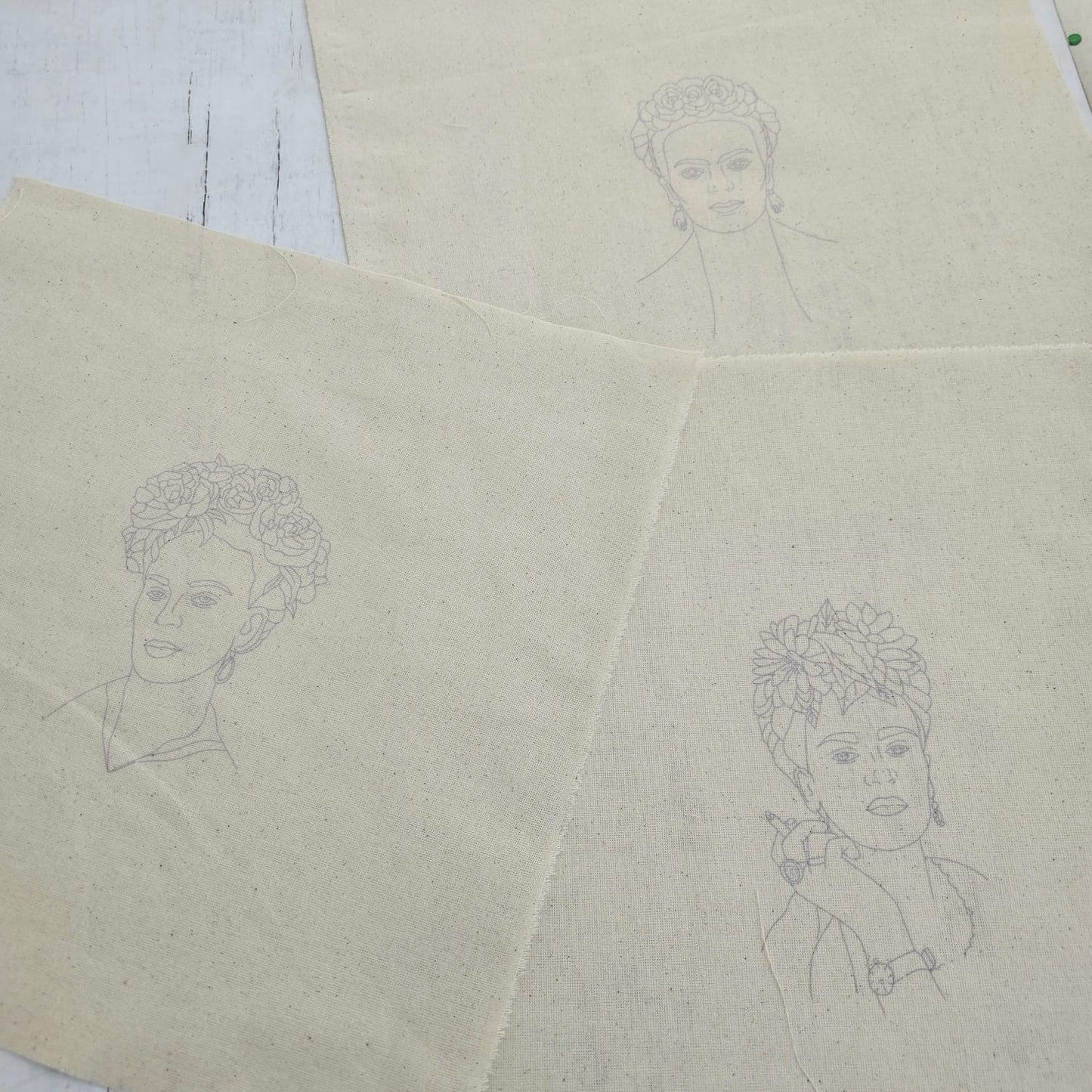 Kit 3 telas diseños Frida Khalo