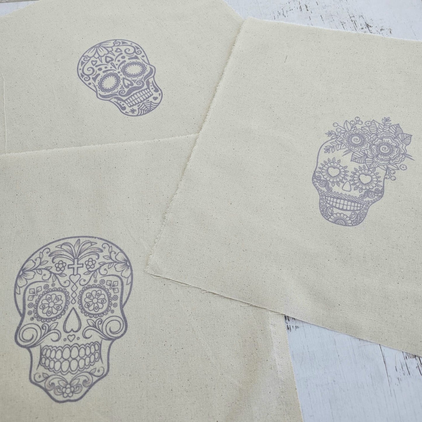 Kit 3 telas diseños CALAVERAS