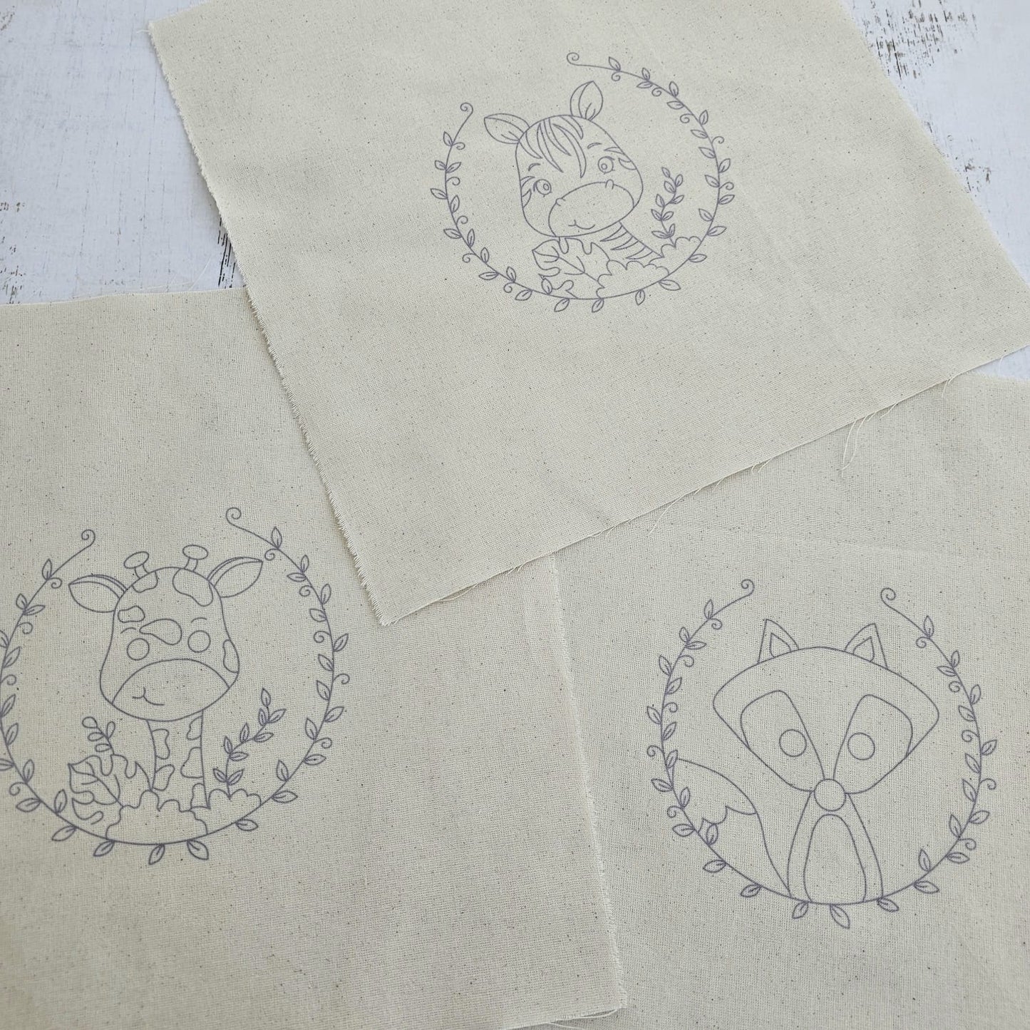 Kit 3 telas diseños ANIMALES