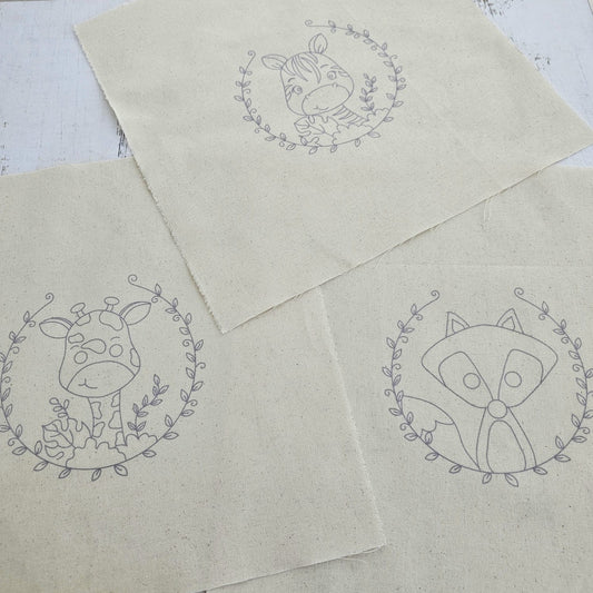 Kit 3 telas diseños ANIMALES