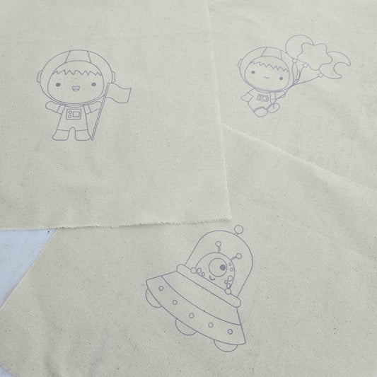Kit 3 telas diseños Espacio
