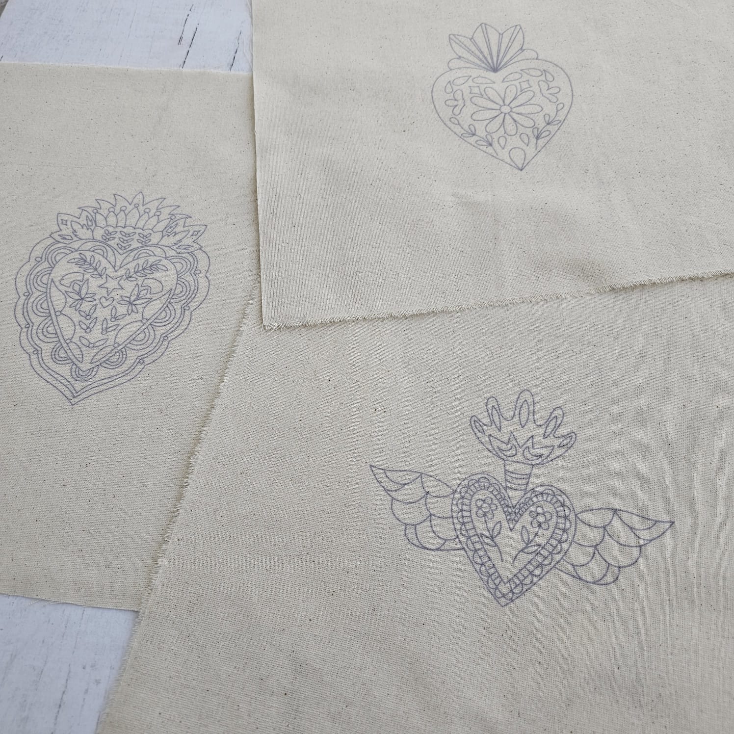 Kit 3 telas diseños CORAZONES – My Kit