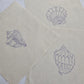 Kit 3 telas diseños CARACOLAS MARINAS