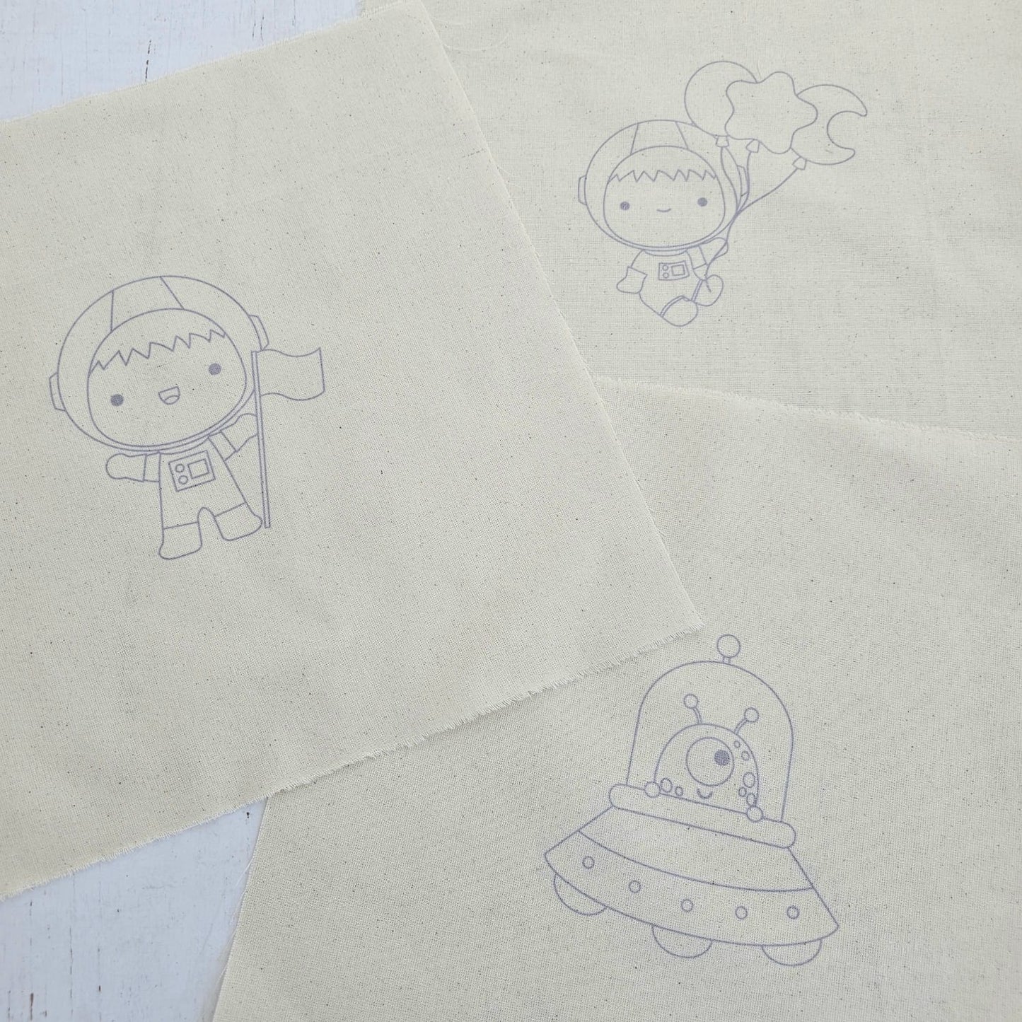 Kit 3 telas diseños Espacio