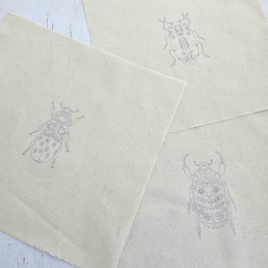 Kit 3 telas diseños Insectos