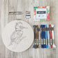 Kit en bastidor con esquema de puntos - Martín pescador