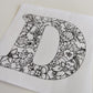 Kit letra floreada personalizada