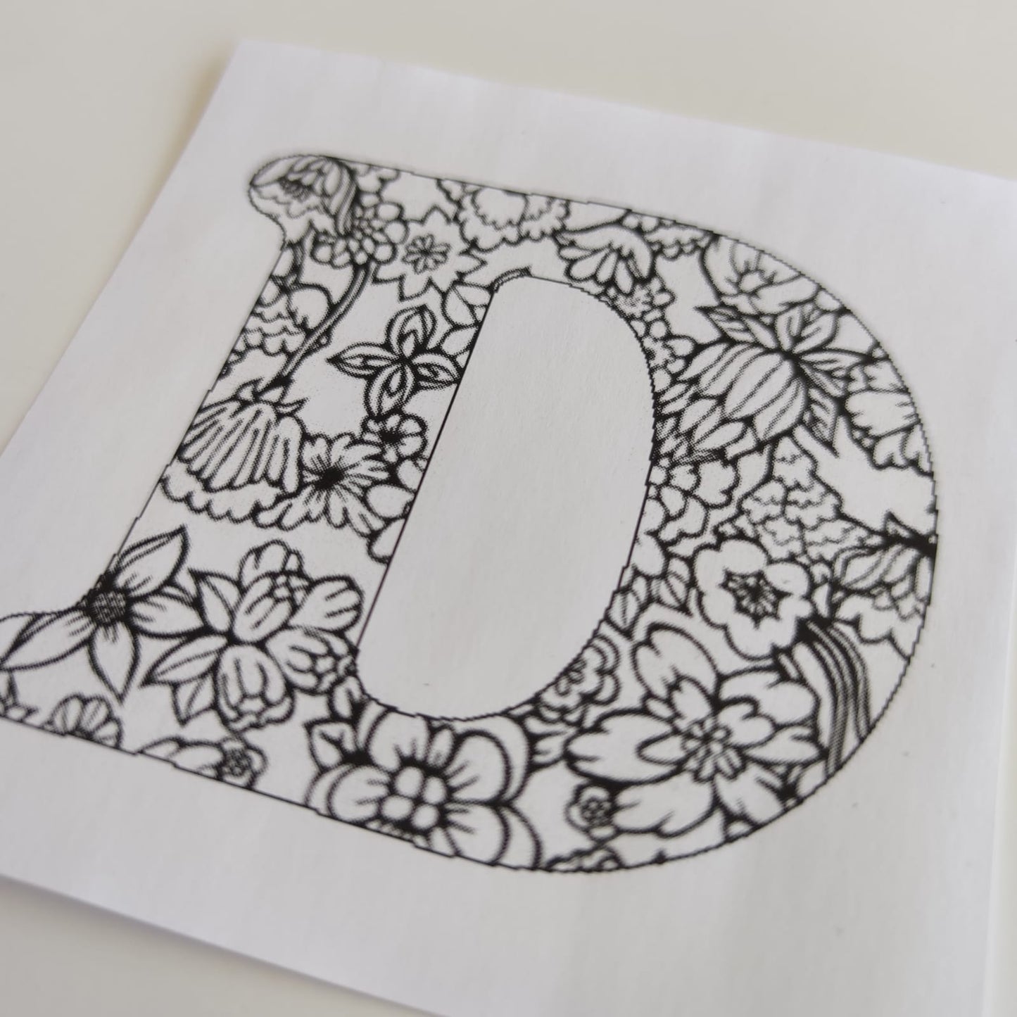 Kit letra floreada personalizada