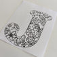 Kit letra floreada personalizada