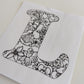 Kit letra floreada personalizada