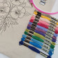 Kit funda de cojín con esquema de puntos DISEÑOS FLORES - Agustina