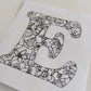 Kit letra floreada personalizada