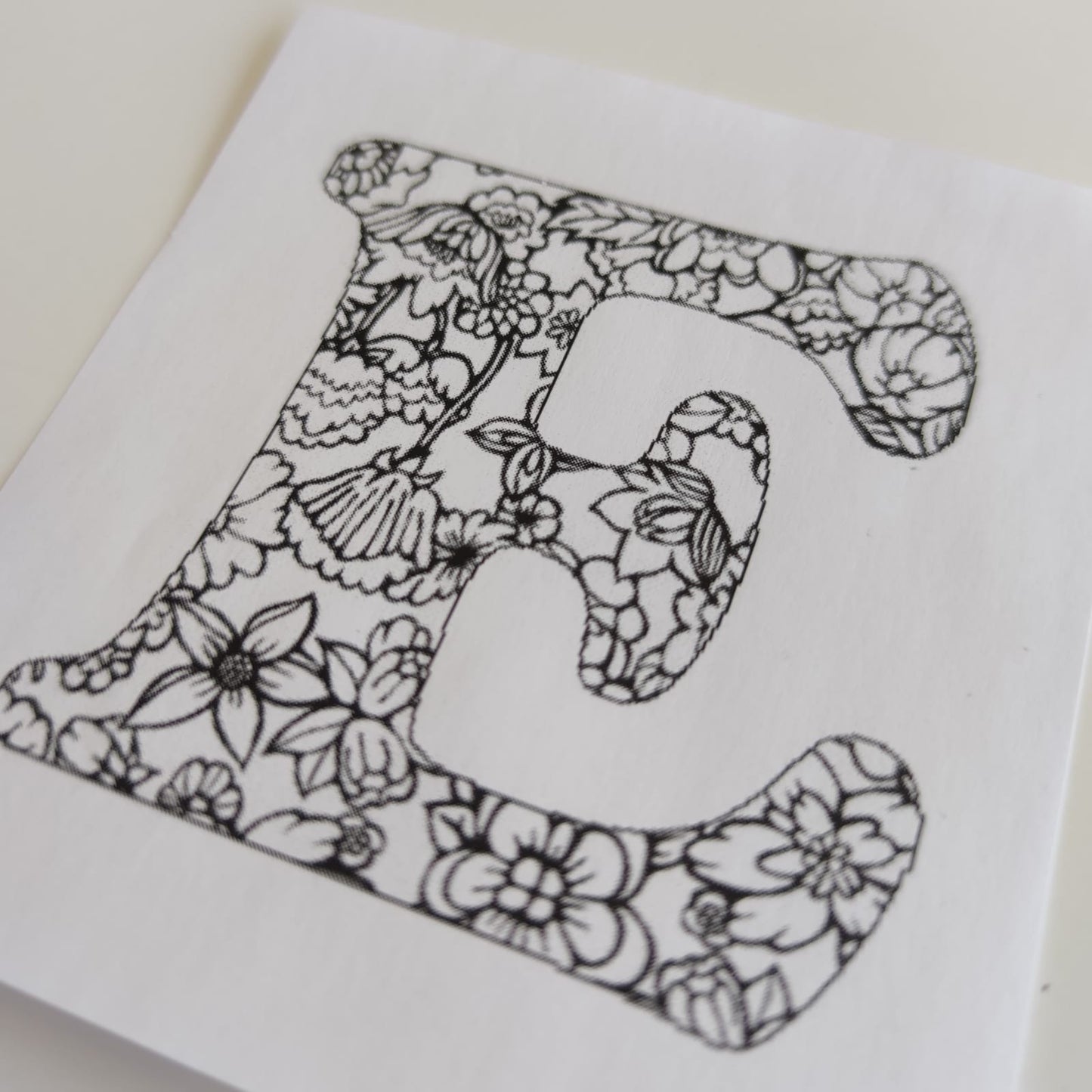 Kit letra floreada personalizada