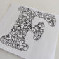 Kit letra floreada personalizada