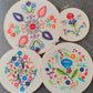 Kit 4 bastidores DISEÑOS FLORES con esquema de puntos Geraldine
