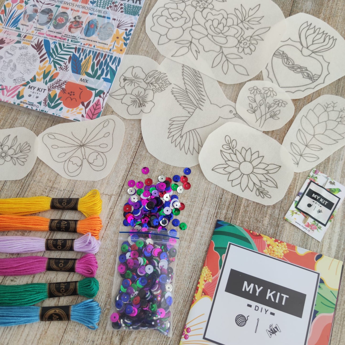 Kit parches con materiales diseños mix