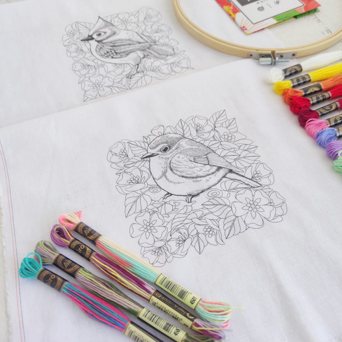 Kit bordado 2 pajaritos - Penélope