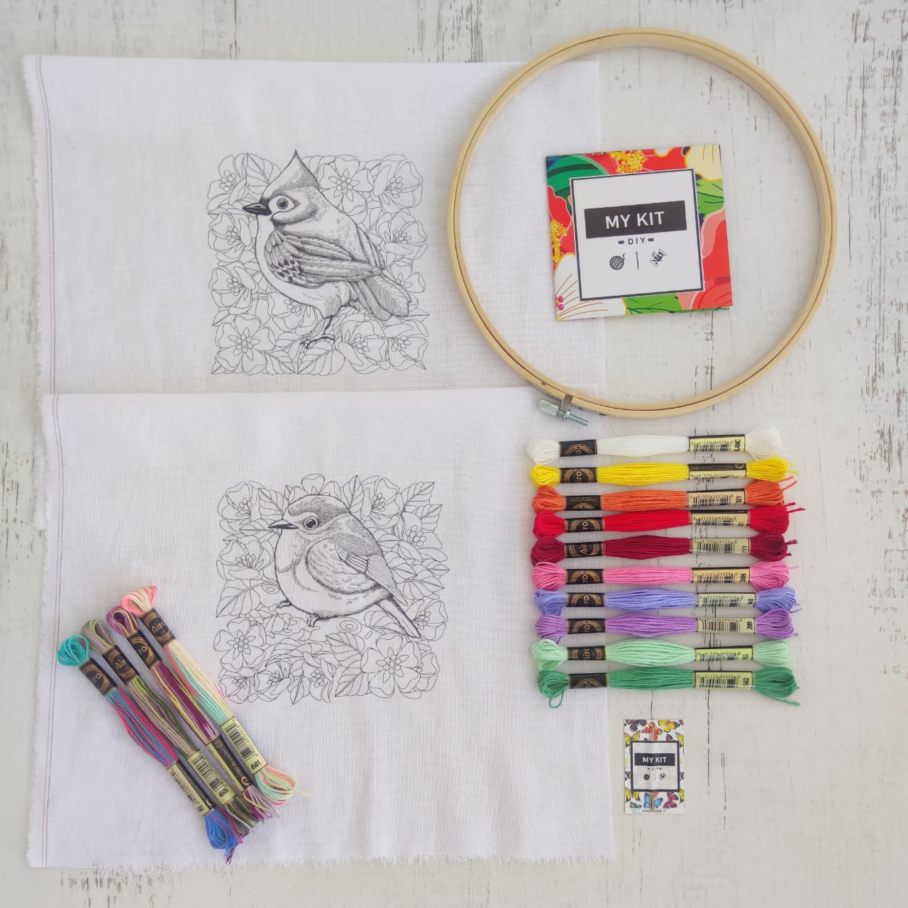 Kit bordado 2 pajaritos - Penélope
