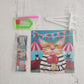 Kit pinta con diamantes 20x20 cm con atril - Gato manzana