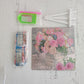 Kit pinta con diamantes 20x20 cm con atril - Flores Grande