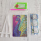 Kit pinta con diamantes 10x15 cm con atril - Pavo real