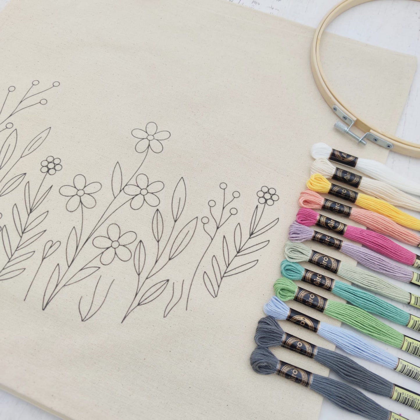 Kit funda de cojin personalizado flores - Emiliana