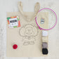 Kit bolso con esquema de puntos - Mafalda