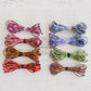 Kit hilos brillantes 8 ovillos multicolores cordón