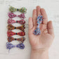 Kit hilos brillantes 8 ovillos multicolores cordón