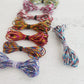 Kit hilos brillantes 8 ovillos multicolores cordón